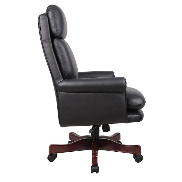 Lancaster Collection High Back Executive Swivel With Mahogany Frame